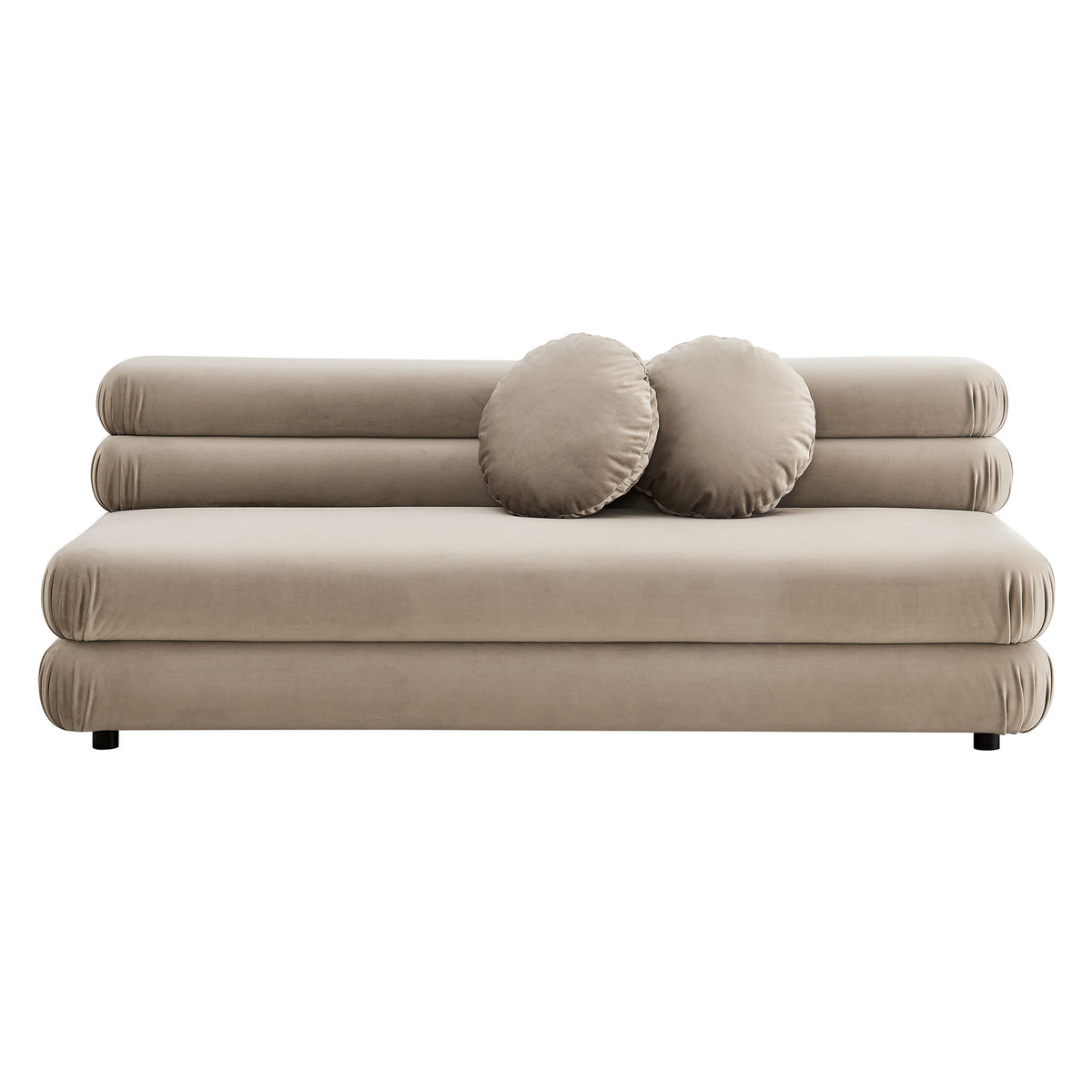 Jubilee Modular Performance Velvet Armless Loveseat - Taupe