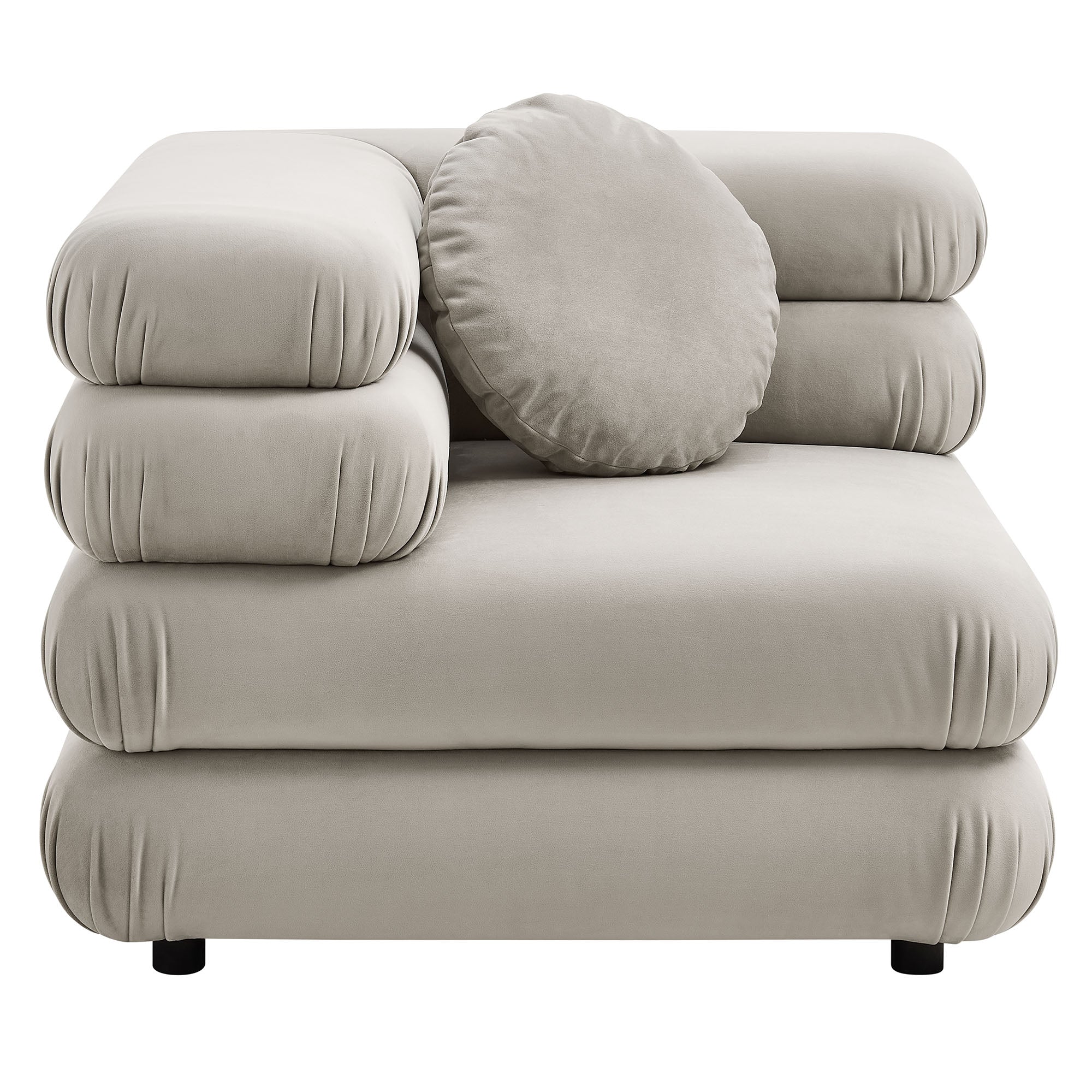 Jubilee Modular Performance Velvet Corner Chair - Almond