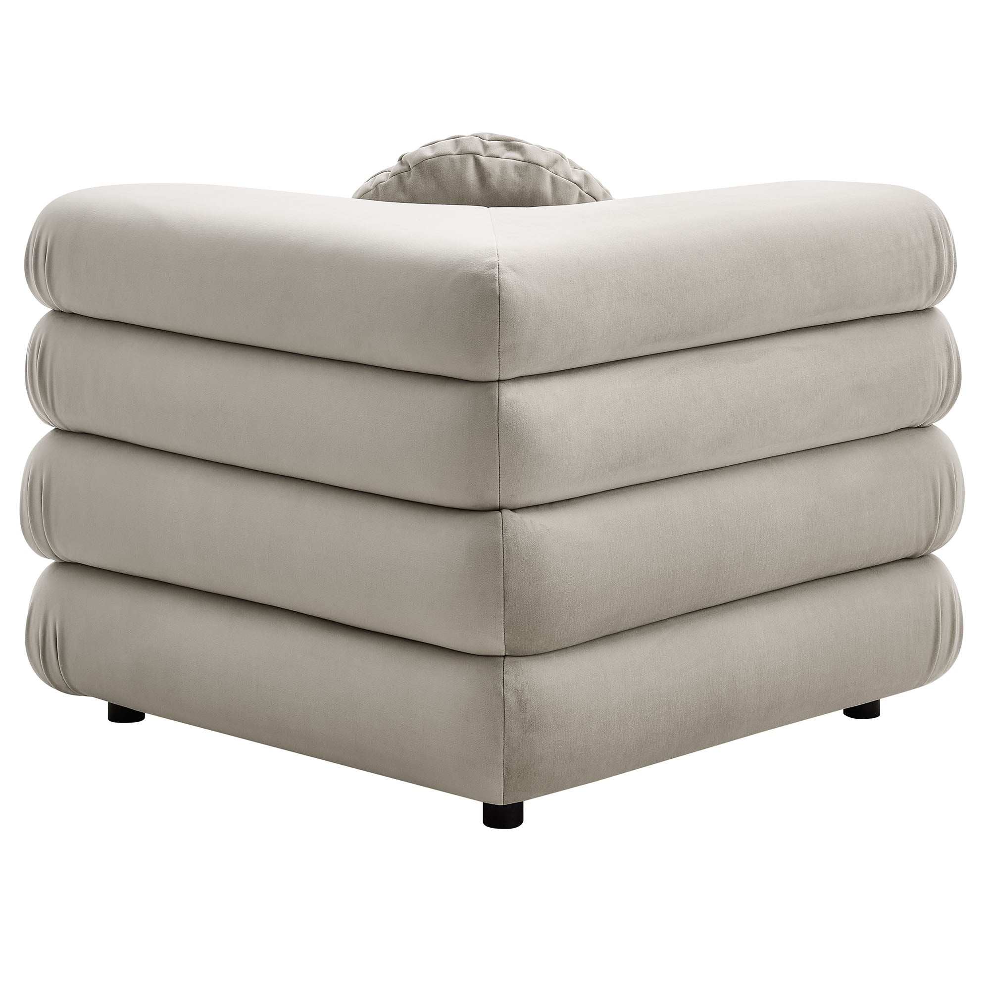 Jubilee 3-Piece Modular Performance Velvet Sectional Sofa - Almond