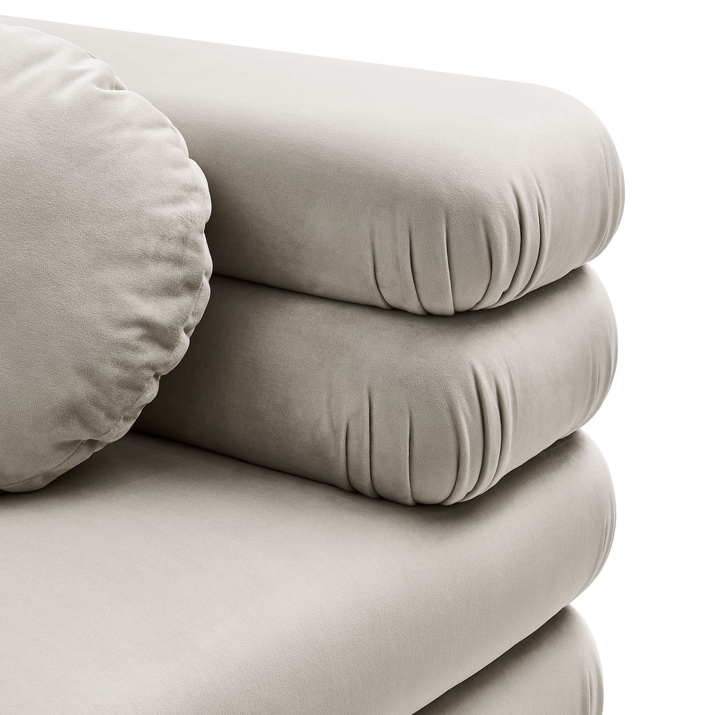 Jubilee Modular Performance Velvet Corner Chair - Almond