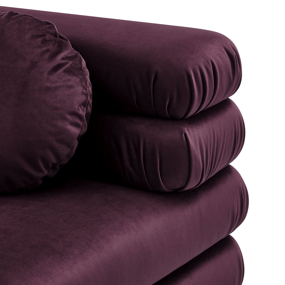 Jubilee Modular Performance Velvet Corner Chair - Mulberry