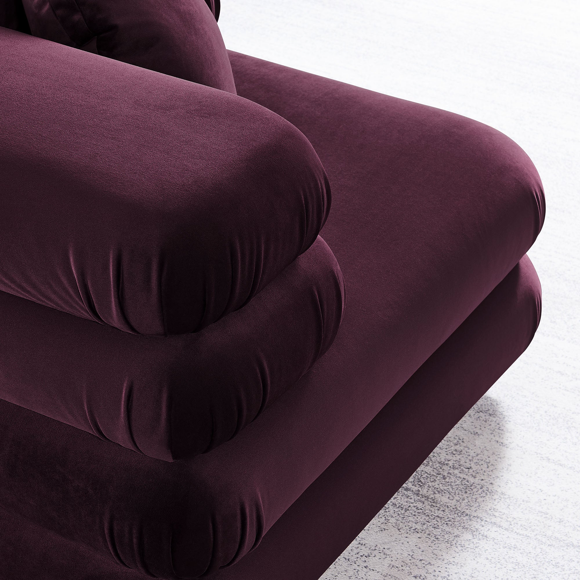 Jubilee Modular Performance Velvet Corner Chair - Mulberry