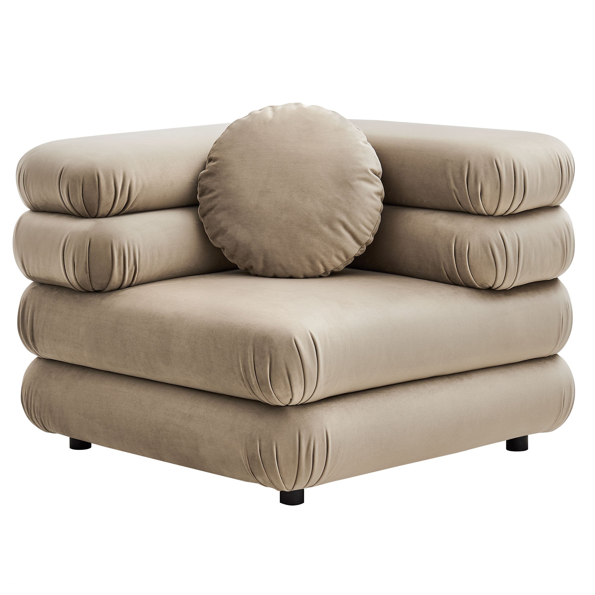 Jubilee Modular Performance Velvet Corner Chair - Taupe