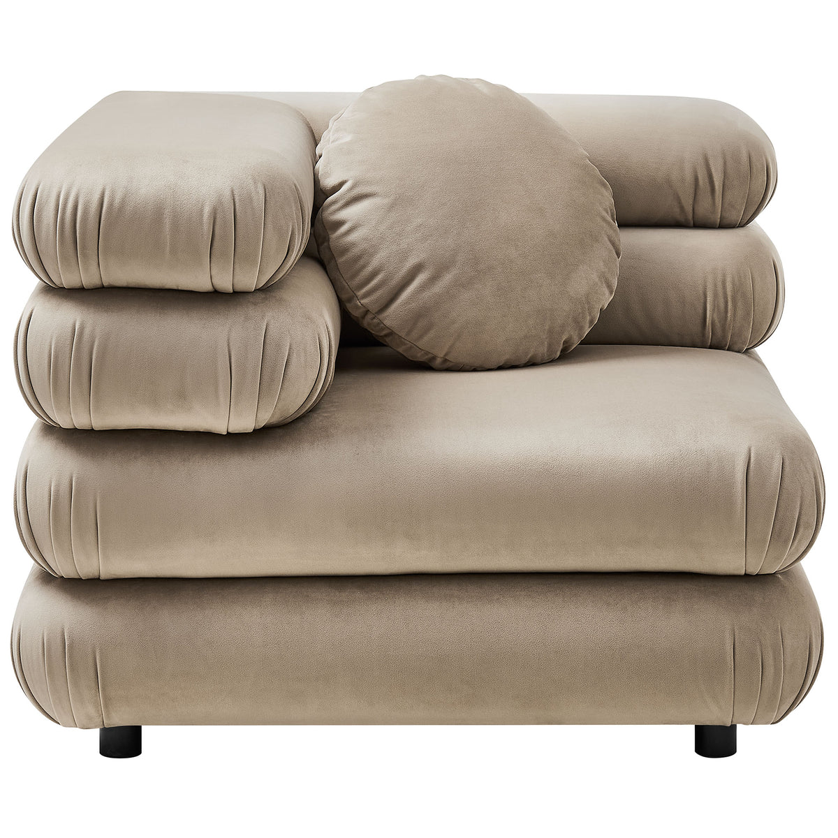 Jubilee Modular Performance Velvet Corner Chair - Taupe