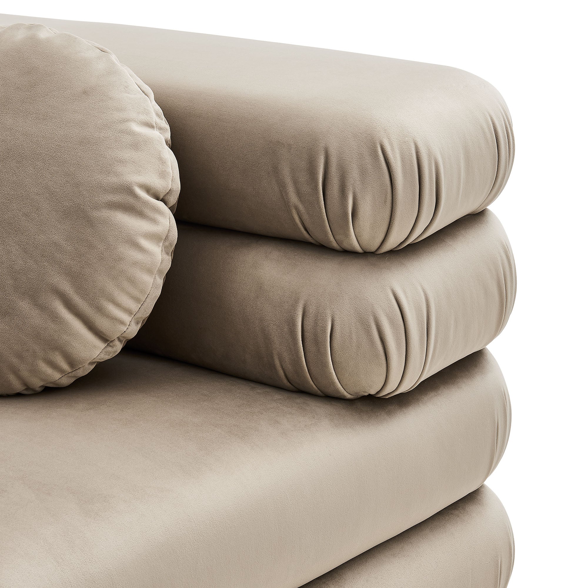 Jubilee Modular Performance Velvet Corner Chair - Taupe
