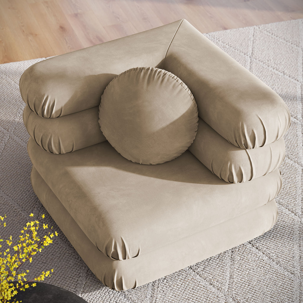 Jubilee Modular Performance Velvet Corner Chair - Taupe