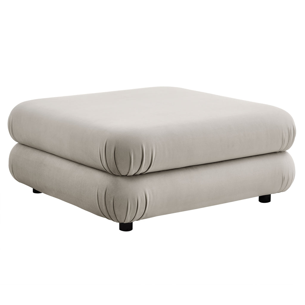 Jubilee 4-Piece Modular Performance Velvet Sectional Sofa - Almond