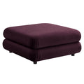 Jubilee Modular Performance Velvet Ottoman - Mulberry