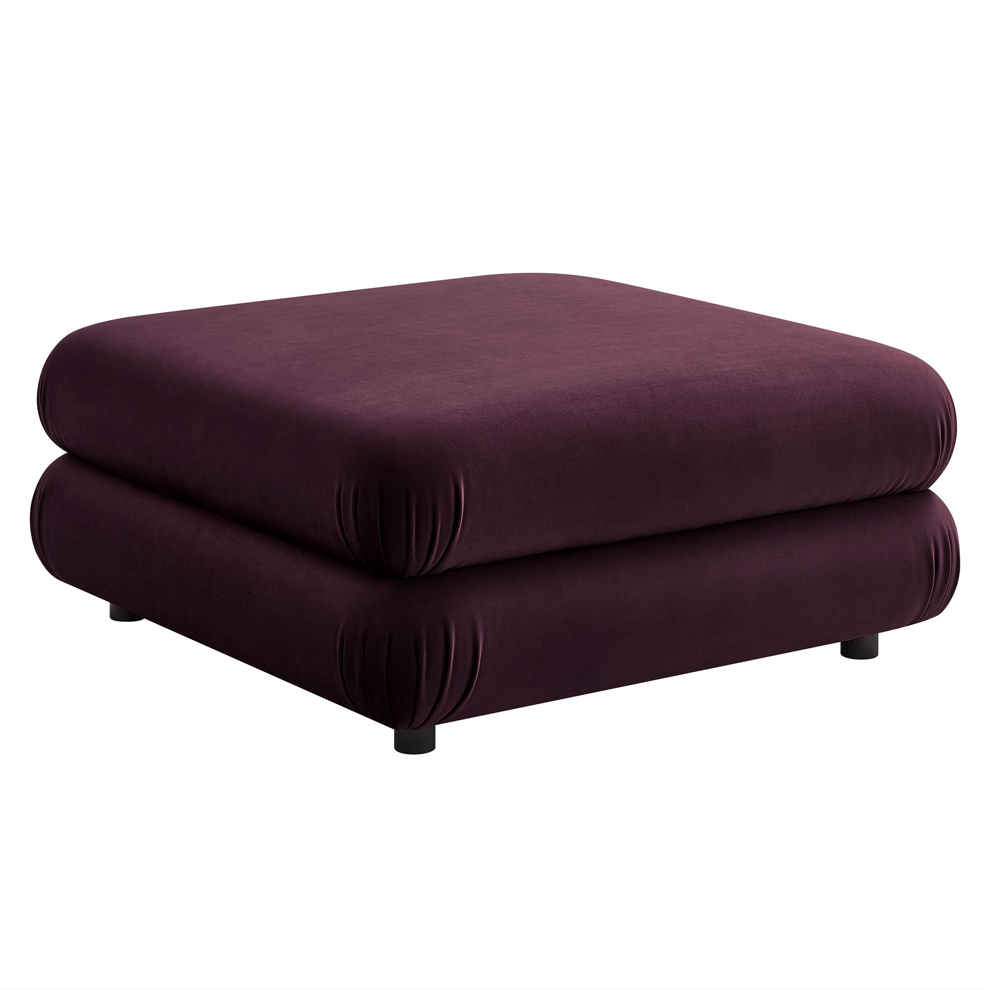 Jubilee Modular Performance Velvet Ottoman - Mulberry