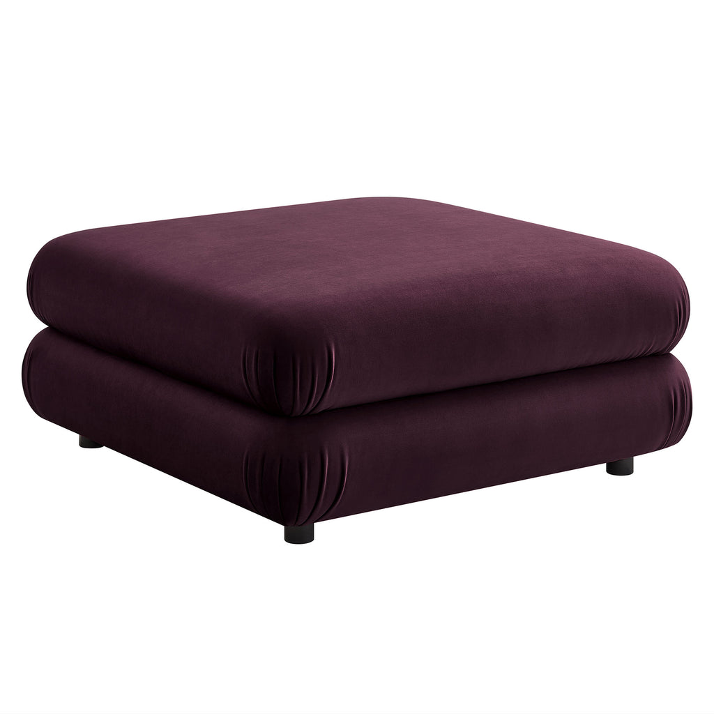 Jubilee 4-Piece Modular Performance Velvet Sectional Sofa - Mulberry