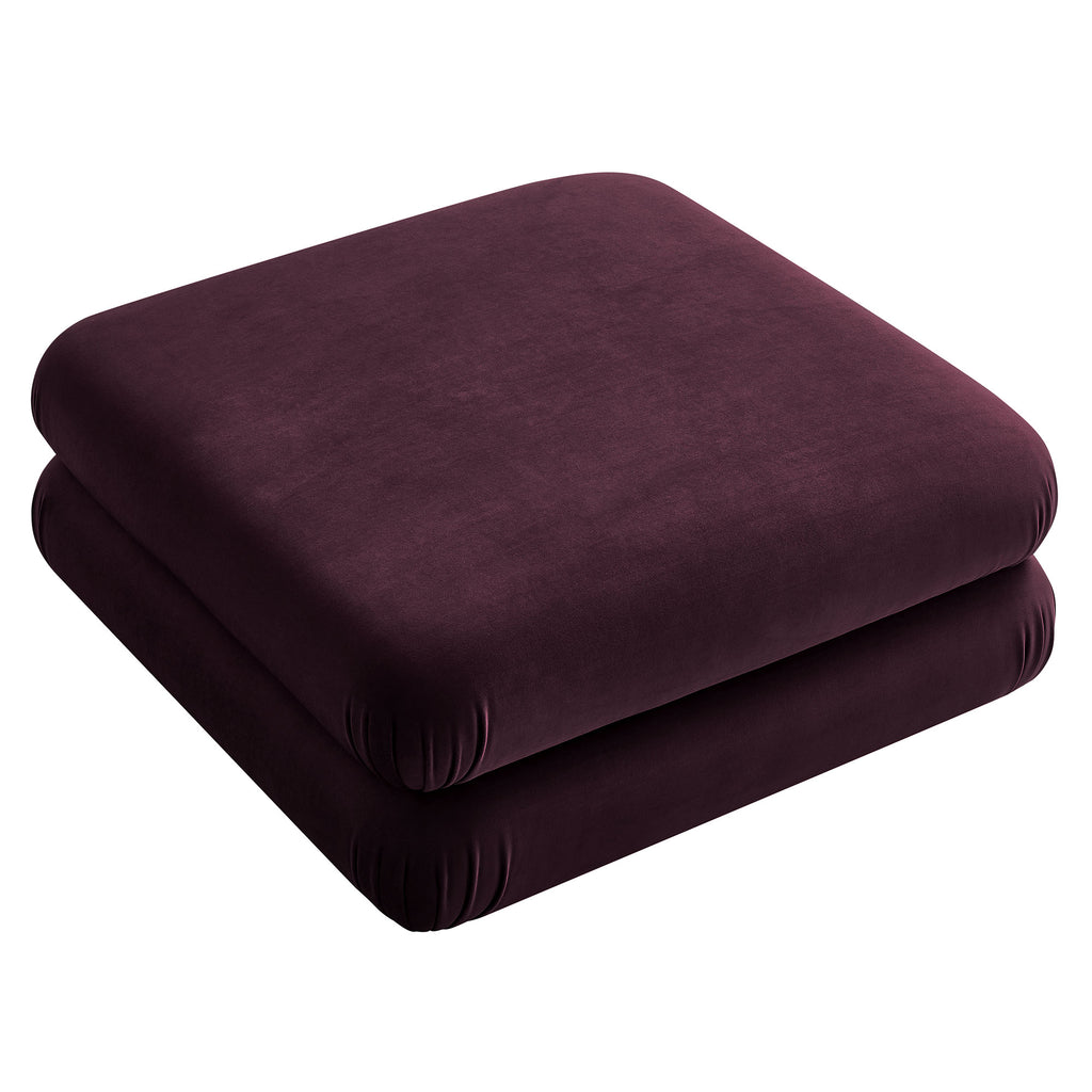 Jubilee Modular Performance Velvet Ottoman - Mulberry