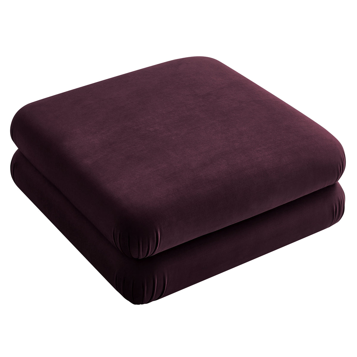 Jubilee Modular Performance Velvet Ottoman - Mulberry