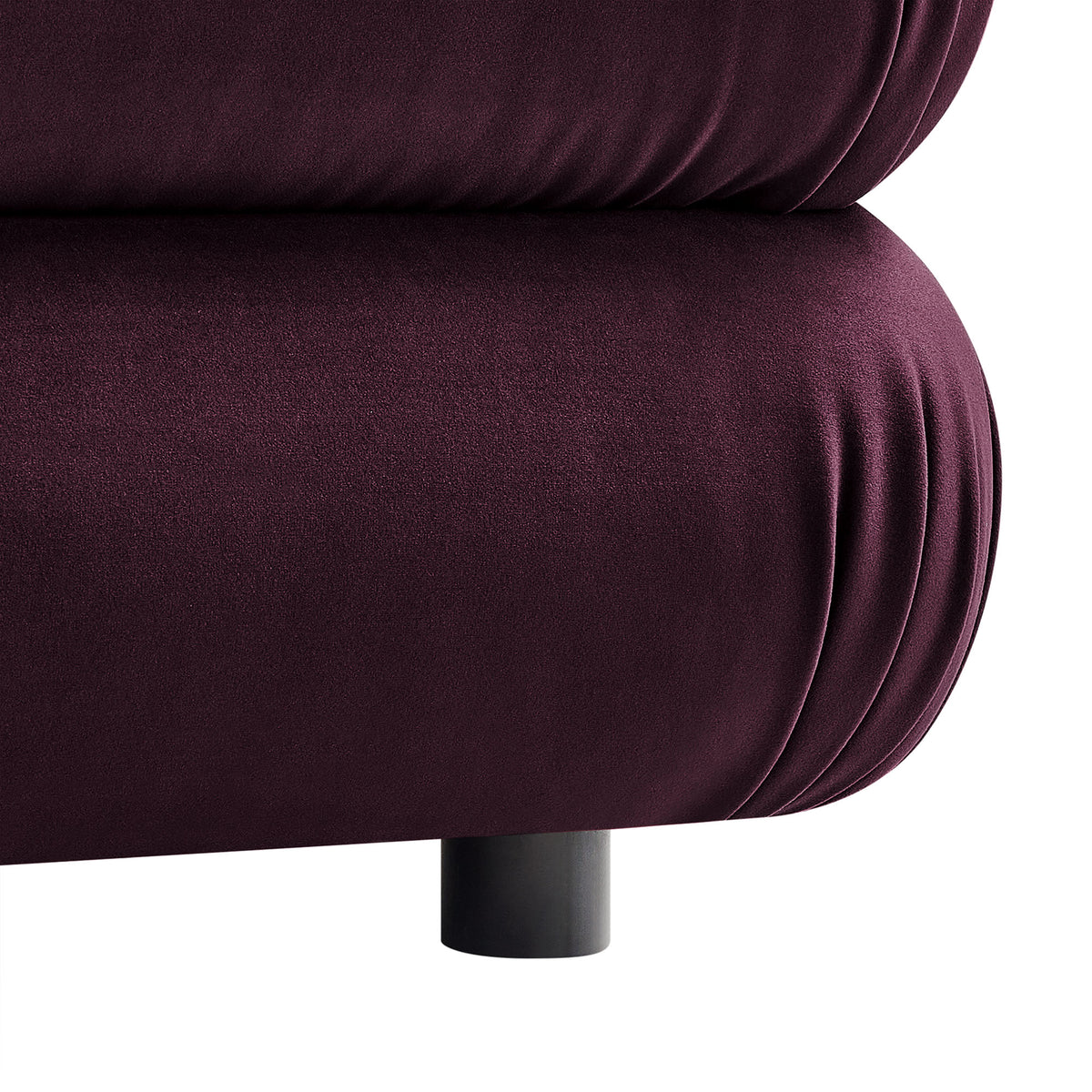 Jubilee Modular Performance Velvet Ottoman - Mulberry