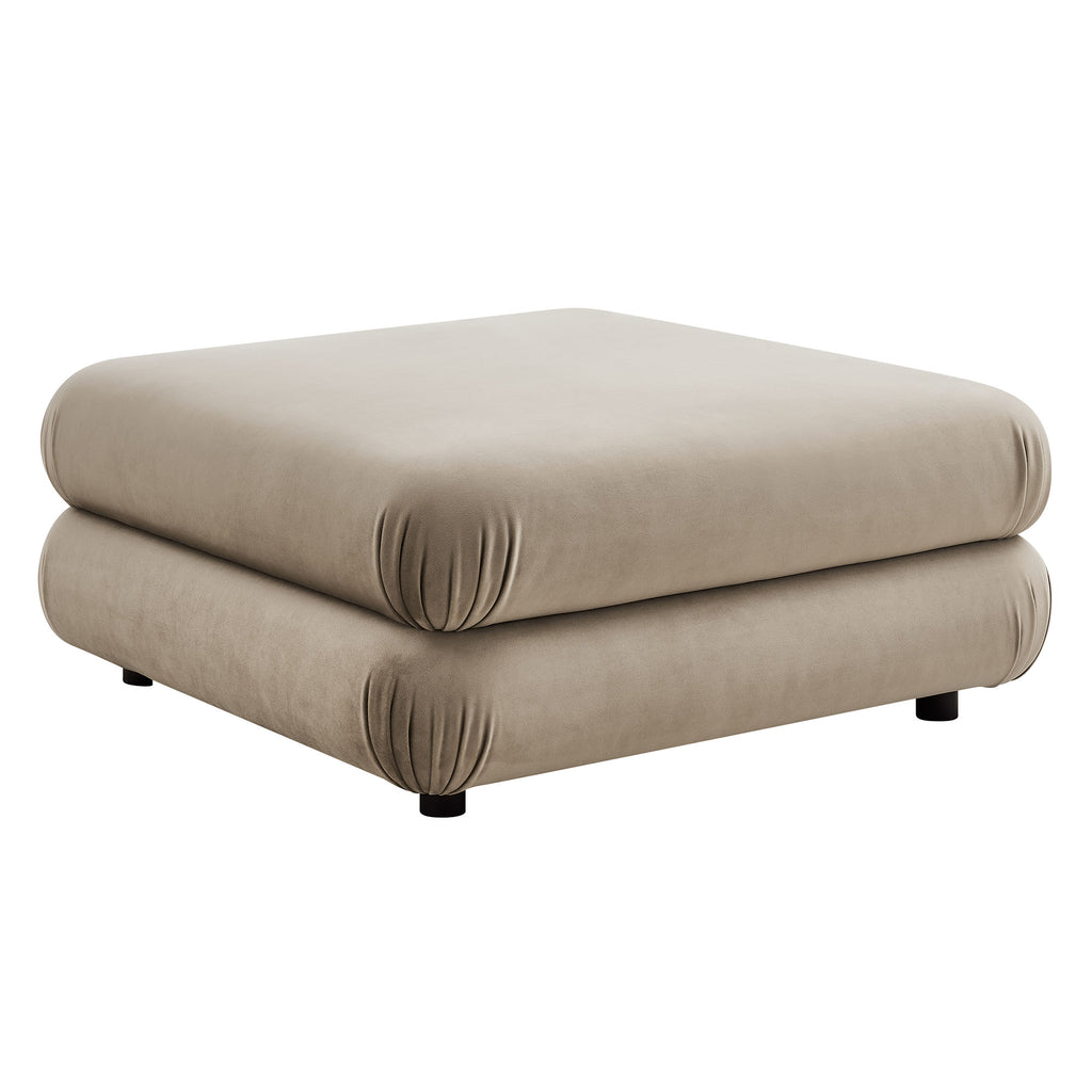 Jubilee 4-Piece Modular Performance Velvet Sectional Sofa - Taupe