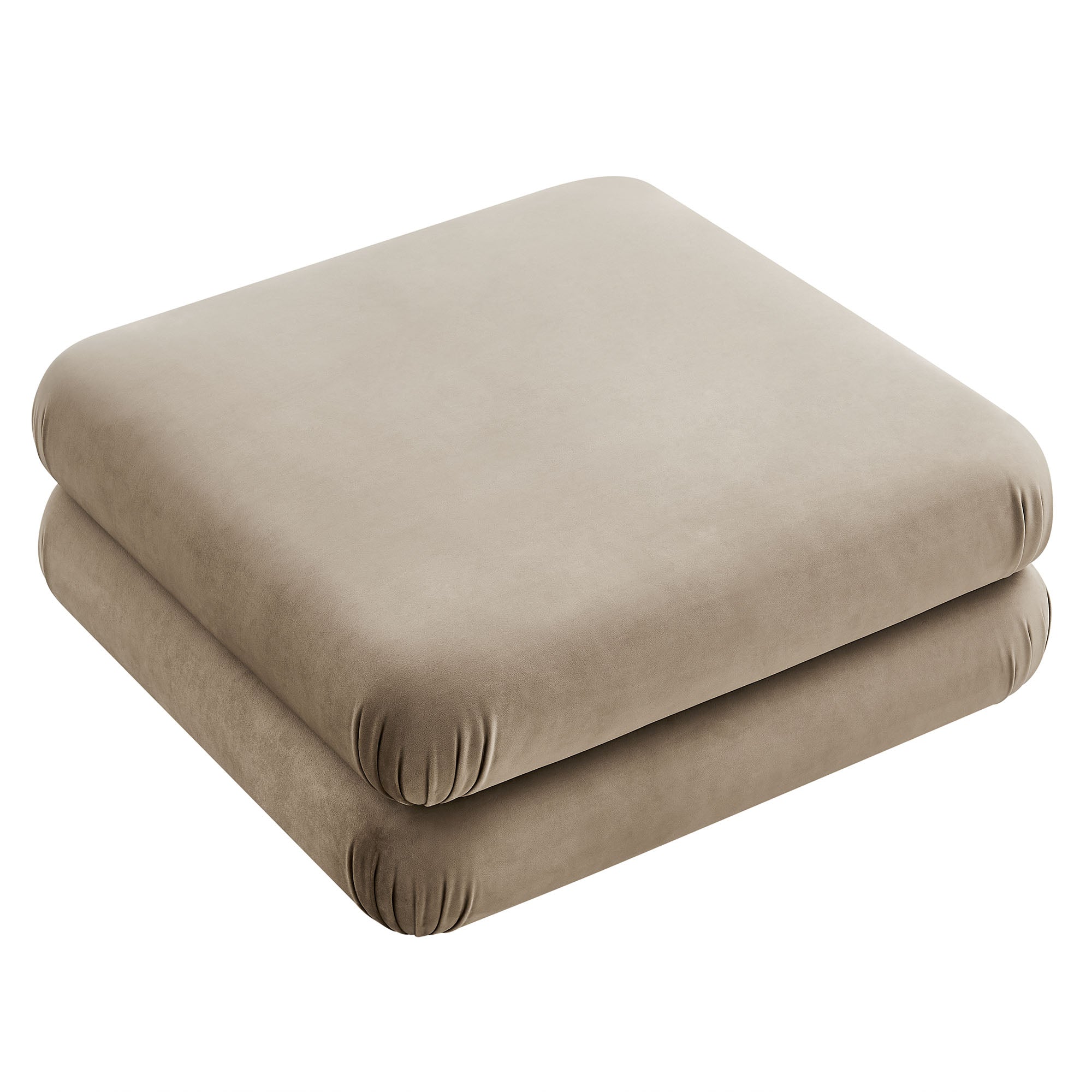 Jubilee Modular Performance Velvet Ottoman - Taupe