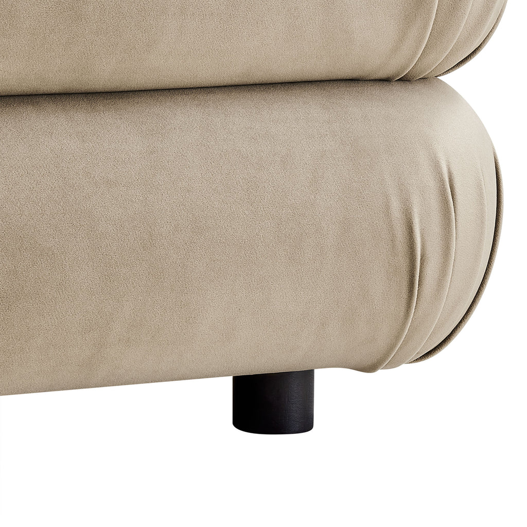 Jubilee Modular Performance Velvet Ottoman - Taupe
