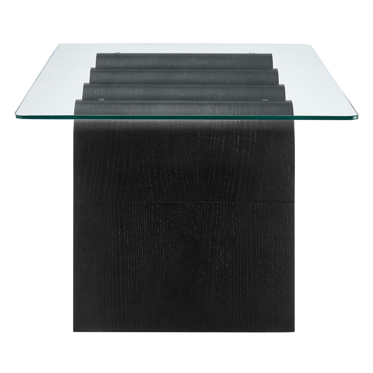 Ondine Glass Top Coffee Table - Black