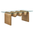 Ondine Glass Top Coffee Table - Natural