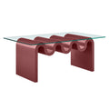 Ondine Glass Top Coffee Table - Spiced Apple