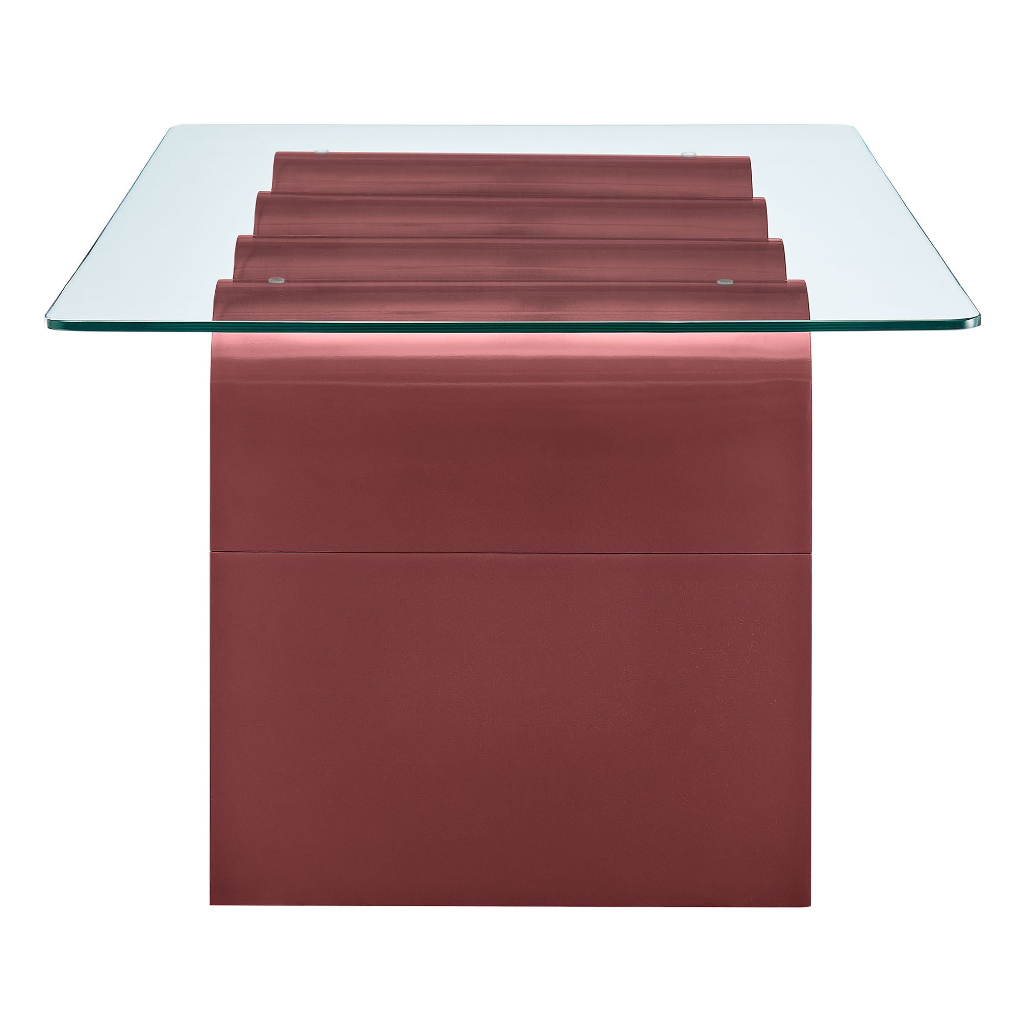 Ondine Glass Top Coffee Table - Spiced Apple