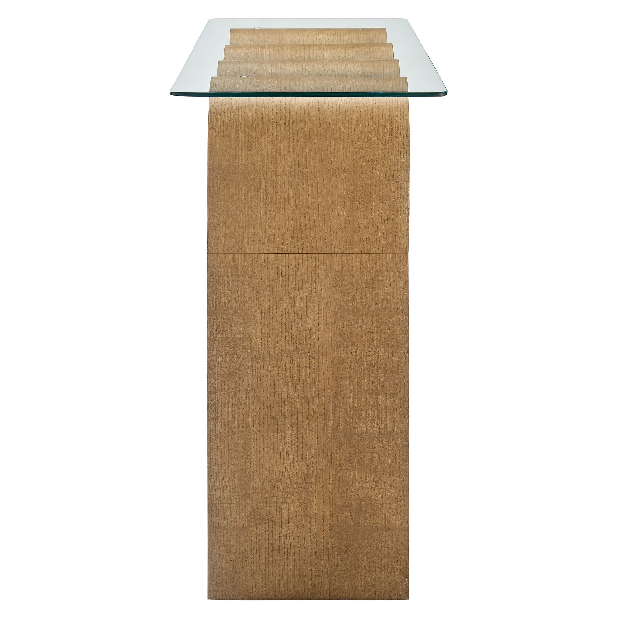 Ondine Glass Top 50" Console Table - Natural