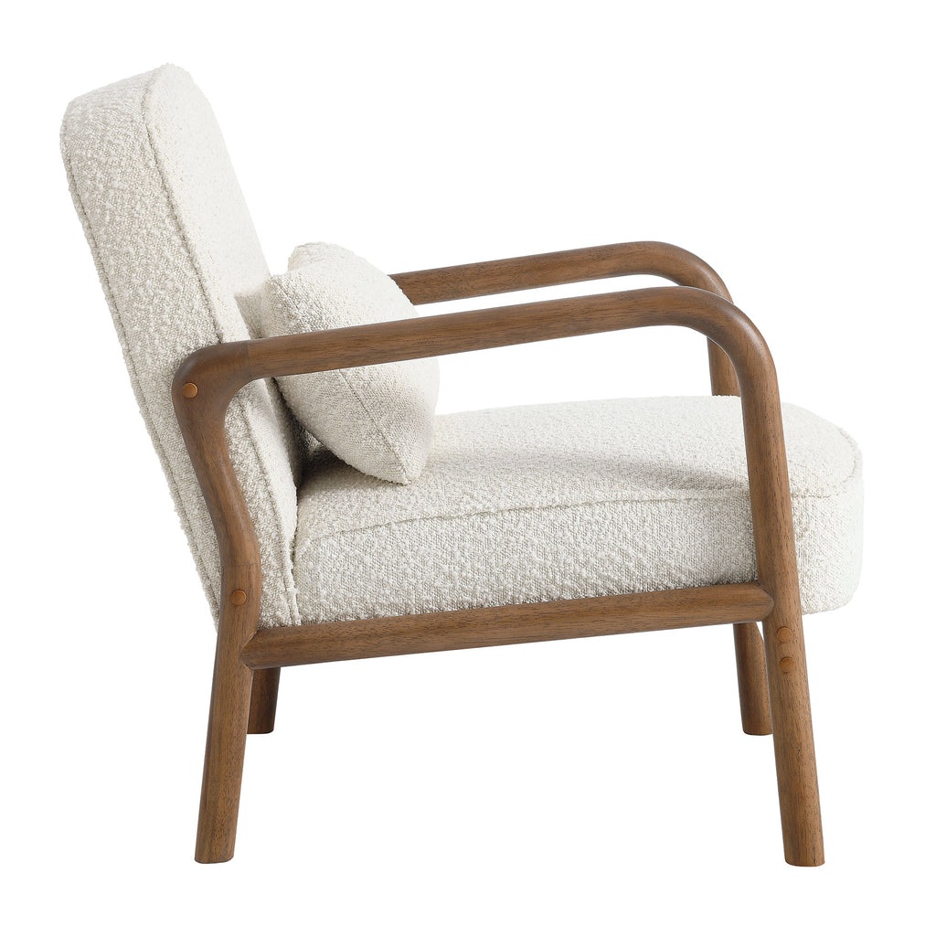 Charlie Boucle Upholstered Armchair - Ivory