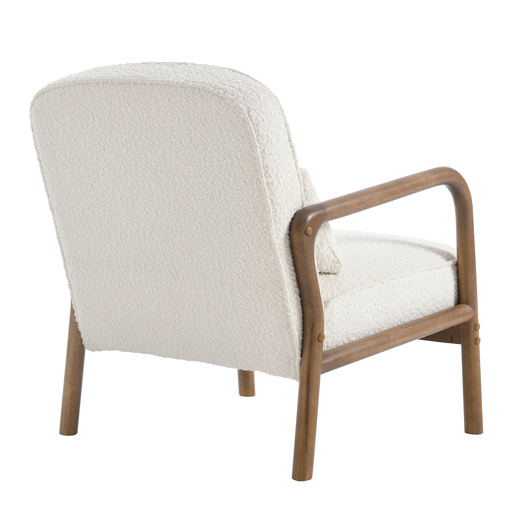 Charlie Boucle Upholstered Armchair - Ivory