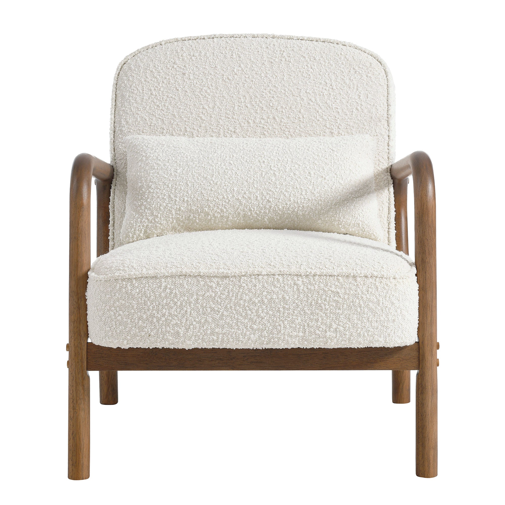 Charlie Boucle Upholstered Armchair - Ivory