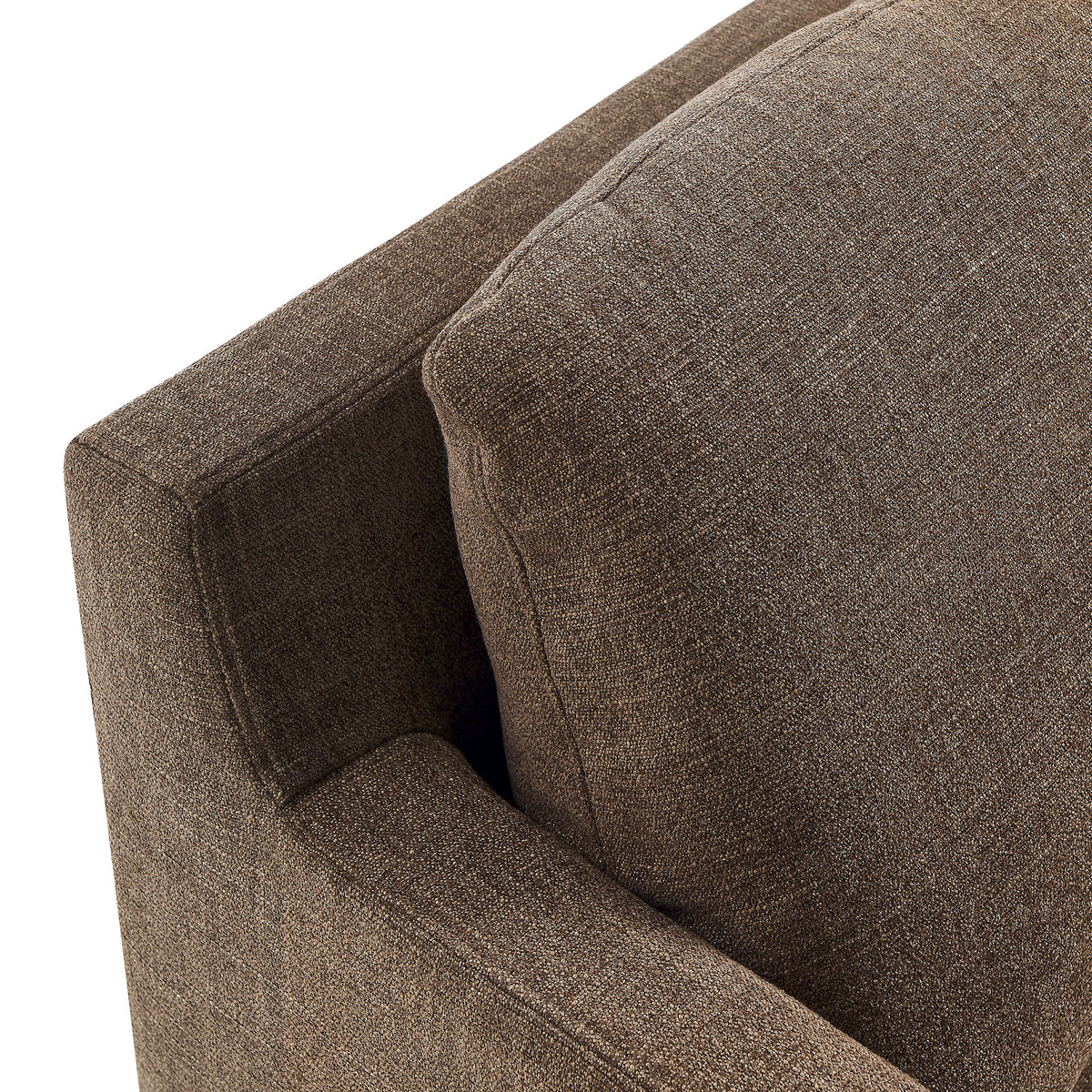 Serene Fabric Slipcovered Swivel Armchair - Mocha