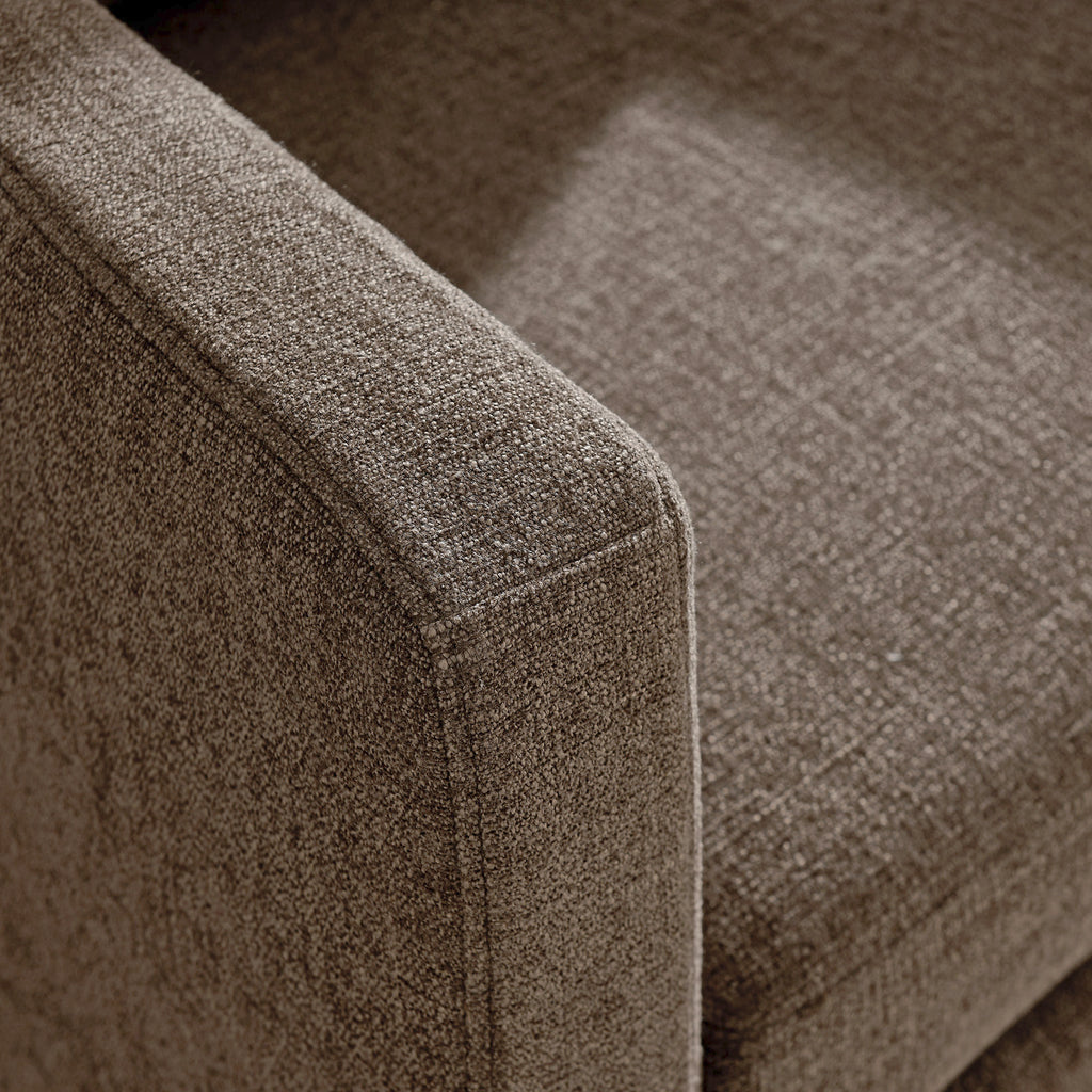Serene Fabric Slipcovered Swivel Armchair - Mocha