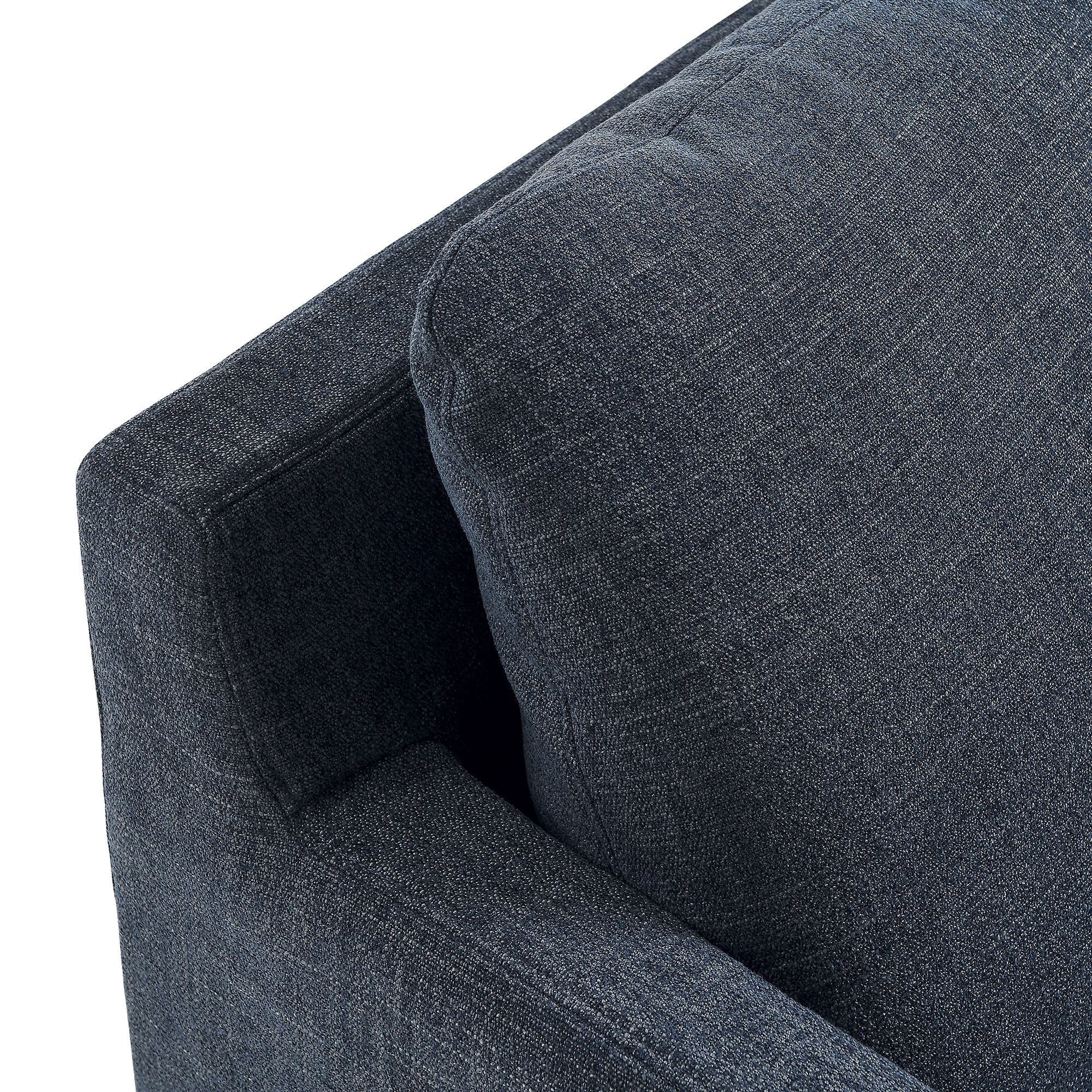 Serene Fabric Slipcovered Swivel Armchair - Slate Blue