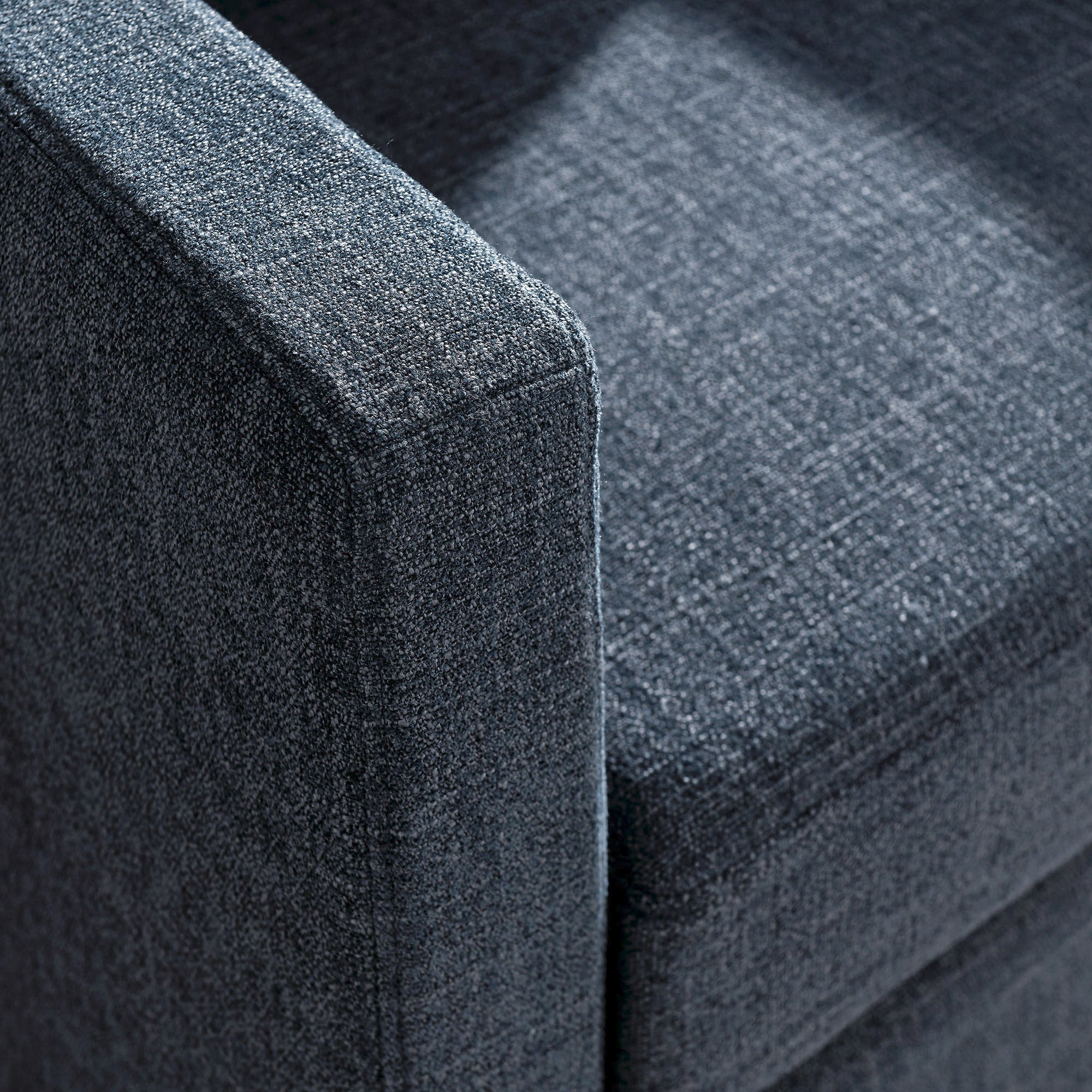 Serene Fabric Slipcovered Swivel Armchair - Slate Blue