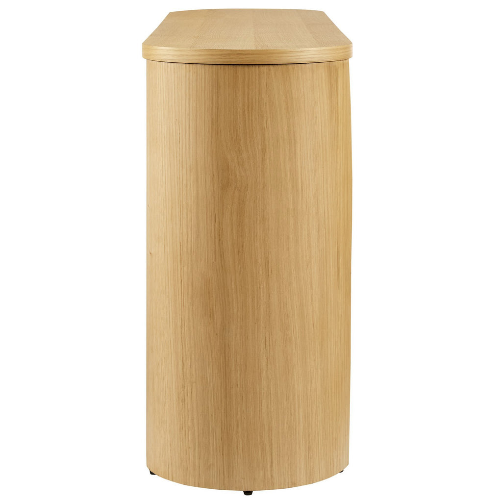 Aspect Oval Wood Entryway Console Table - Oak