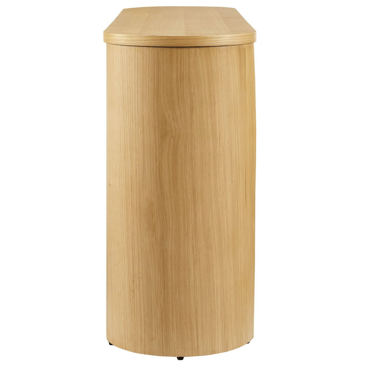Aspect Oval Wood Entryway Console Table - Oak