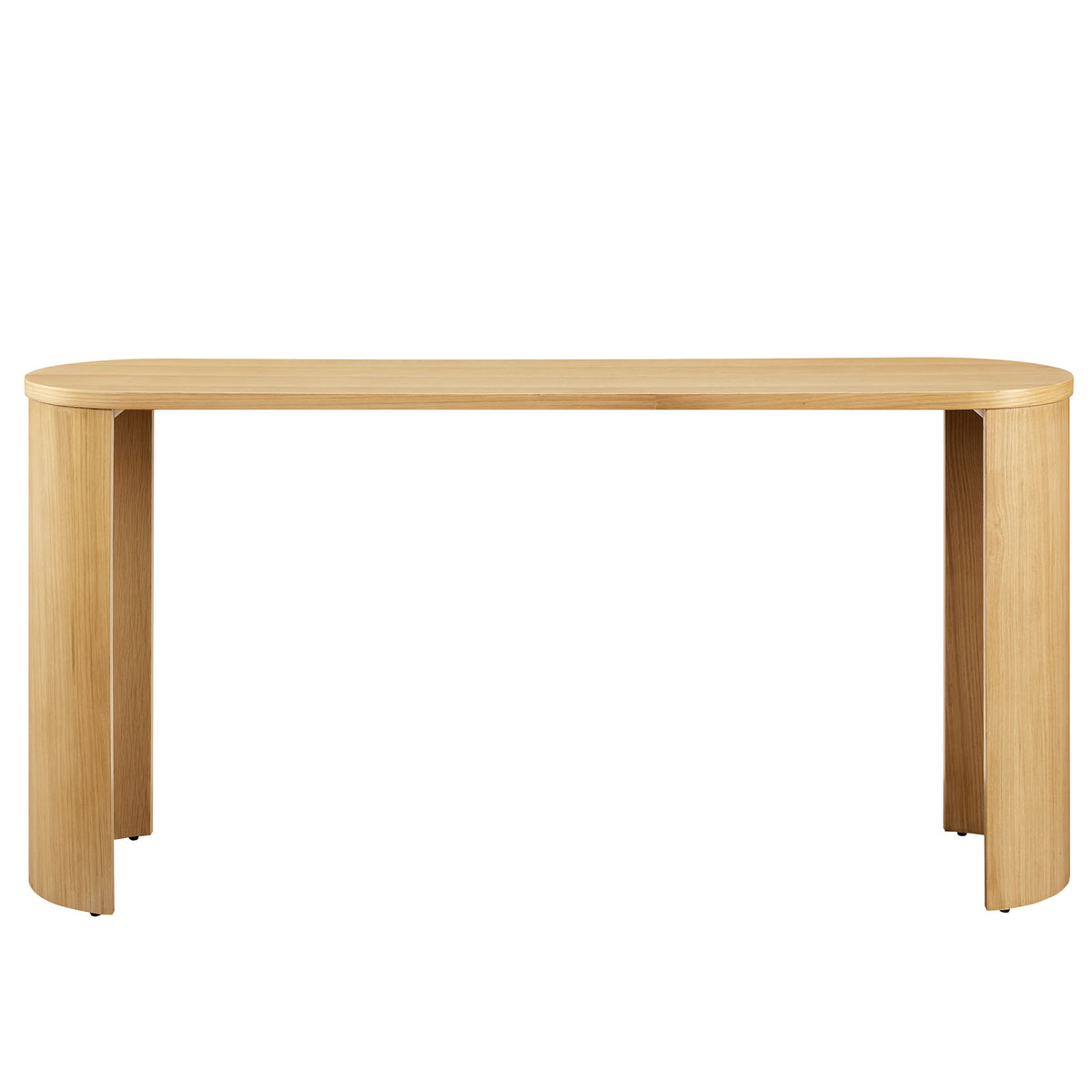 Aspect Oval Wood Entryway Console Table - Oak