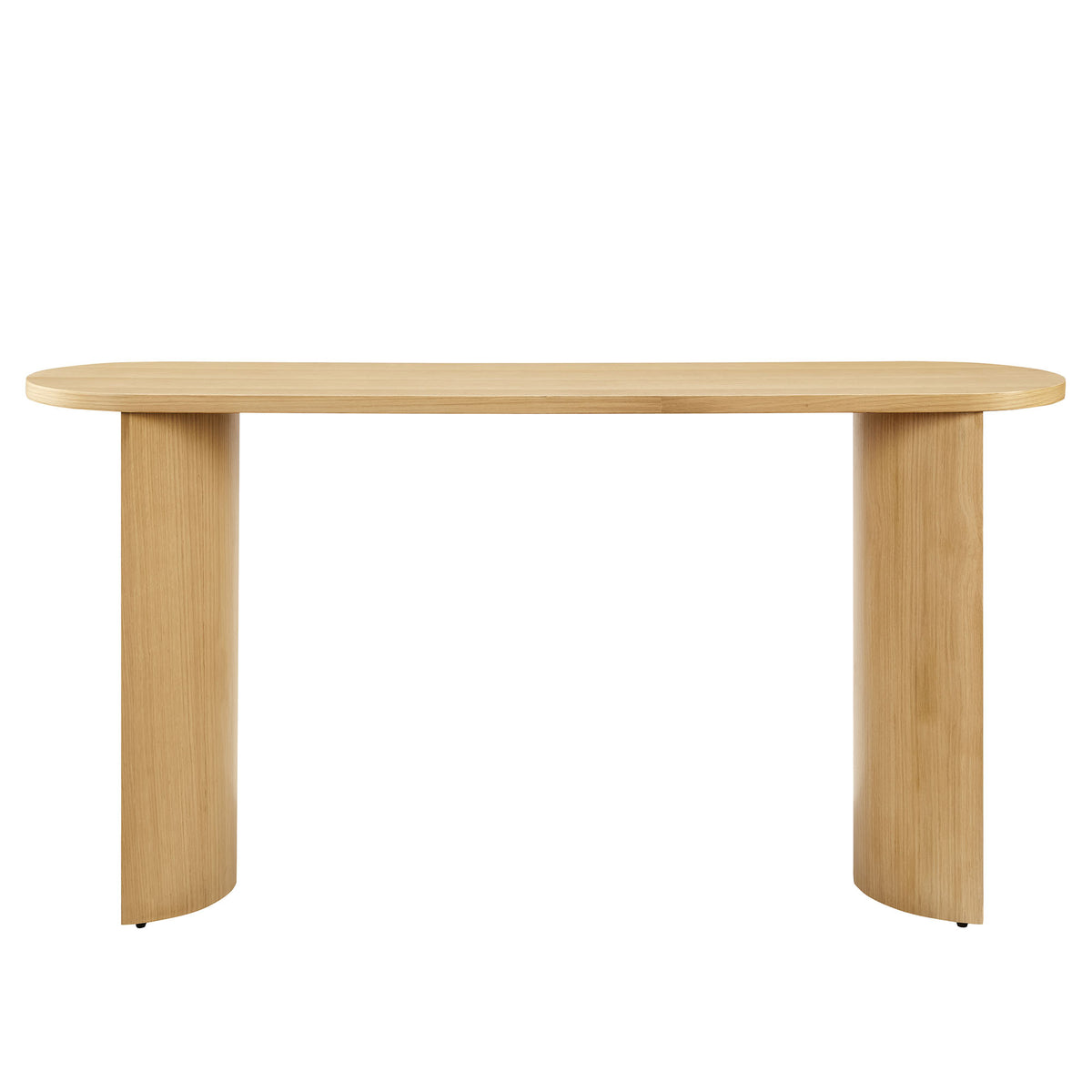 Aspect Oval Wood Entryway Console Table - Oak