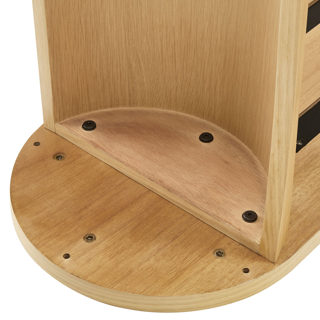 Aspect Oval Wood Entryway Console Table - Oak