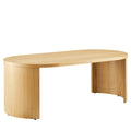 Aspect Oval Wood Coffee Table - Oak