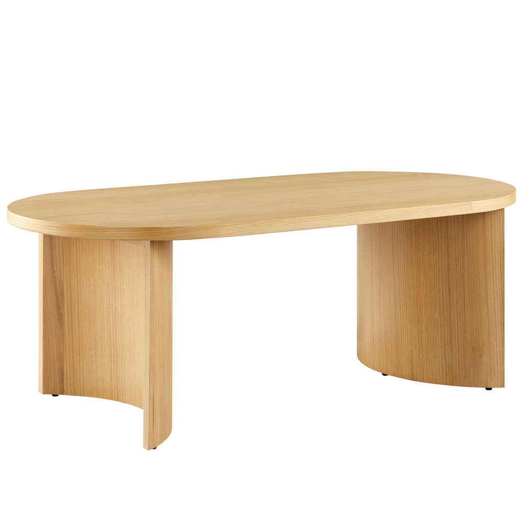 Aspect Oval Wood Coffee Table - Oak