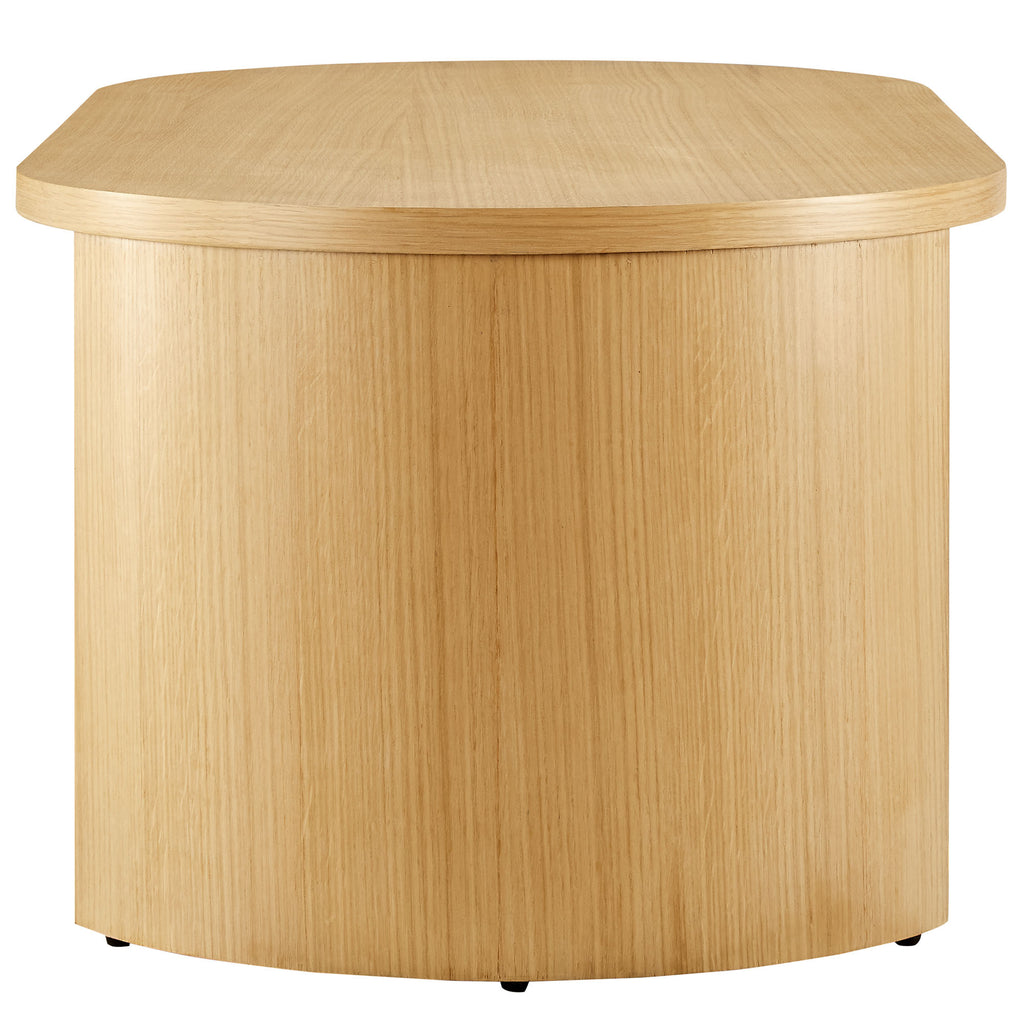Aspect Oval Wood Coffee Table - Oak