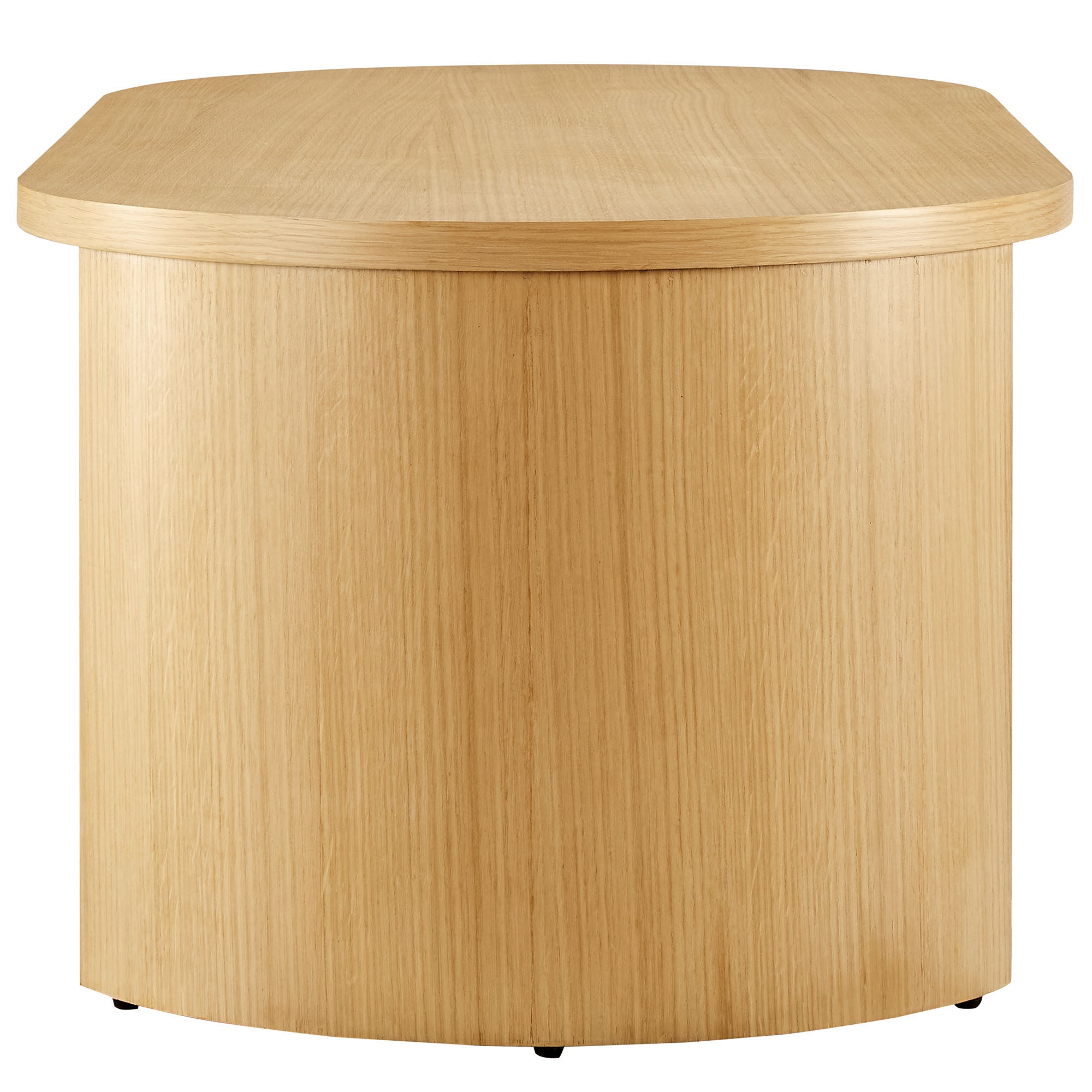 Aspect Oval Wood Coffee Table - Oak