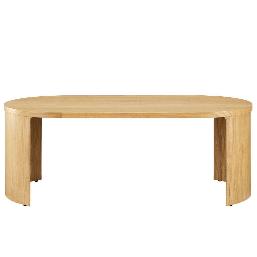 Aspect Oval Wood Coffee Table - Oak