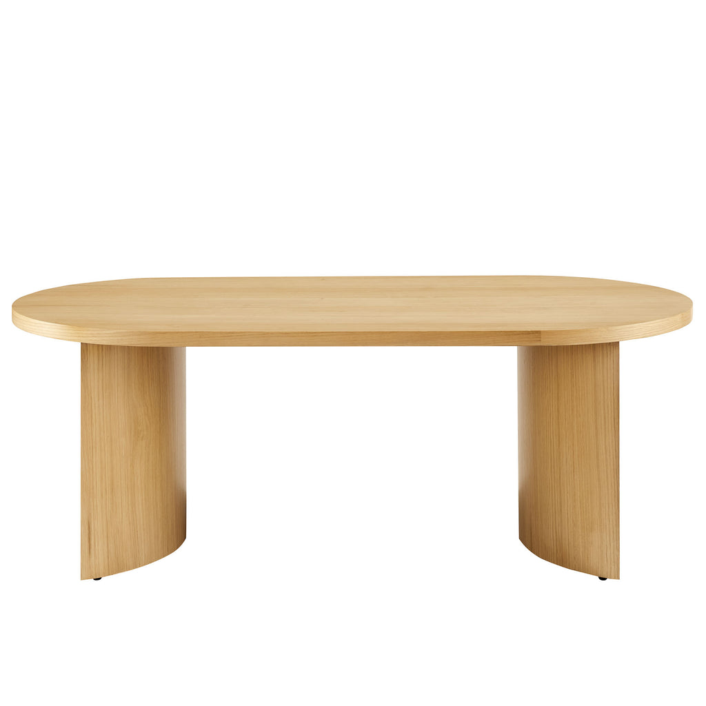 Aspect Oval Wood Coffee Table - Oak