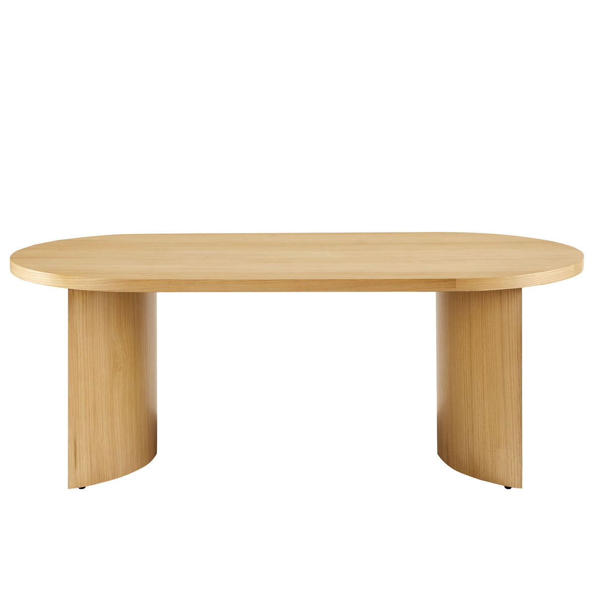 Aspect Oval Wood Coffee Table - Oak