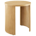 Aspect Round Wood End Table - Oak