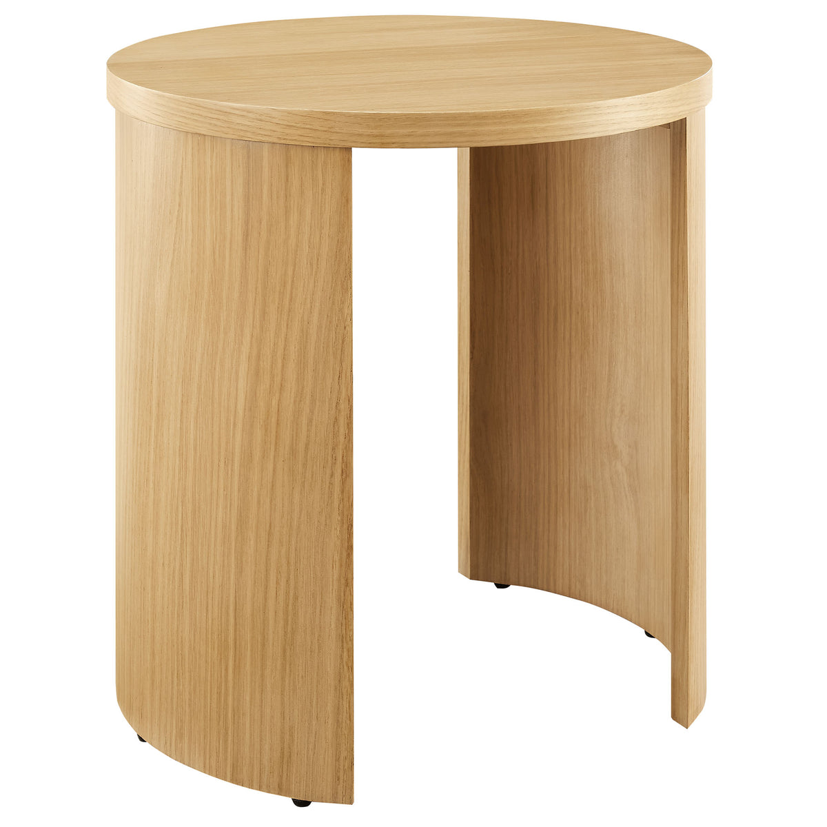 Aspect Round Wood End Table - Oak