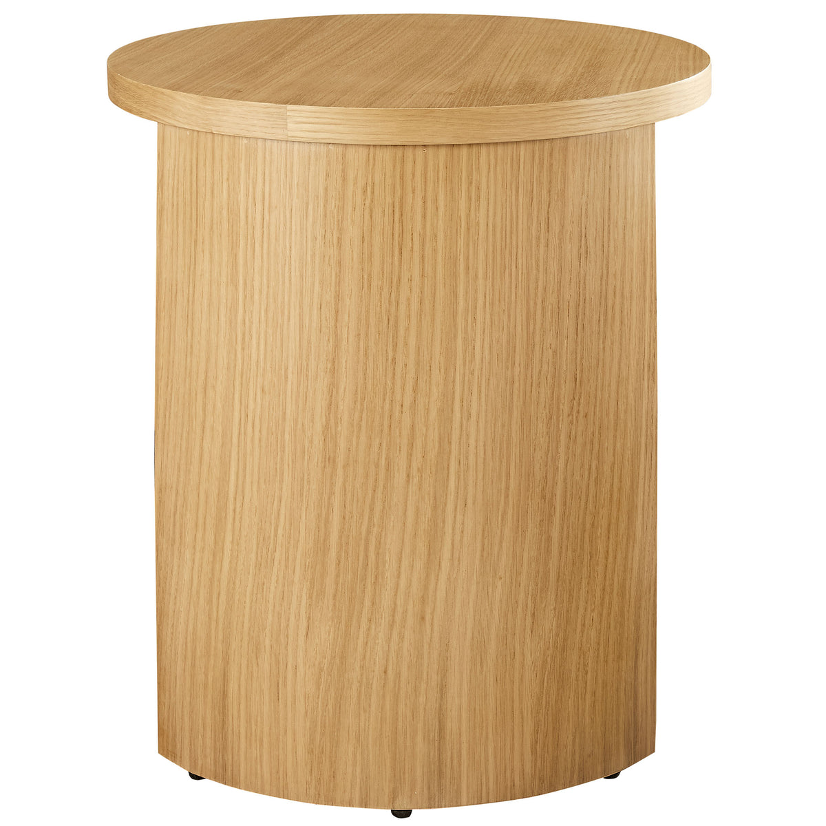 Aspect Round Wood End Table - Oak
