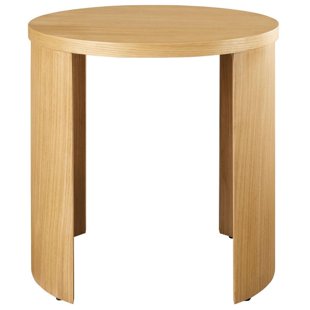 Aspect Round Wood End Table - Oak