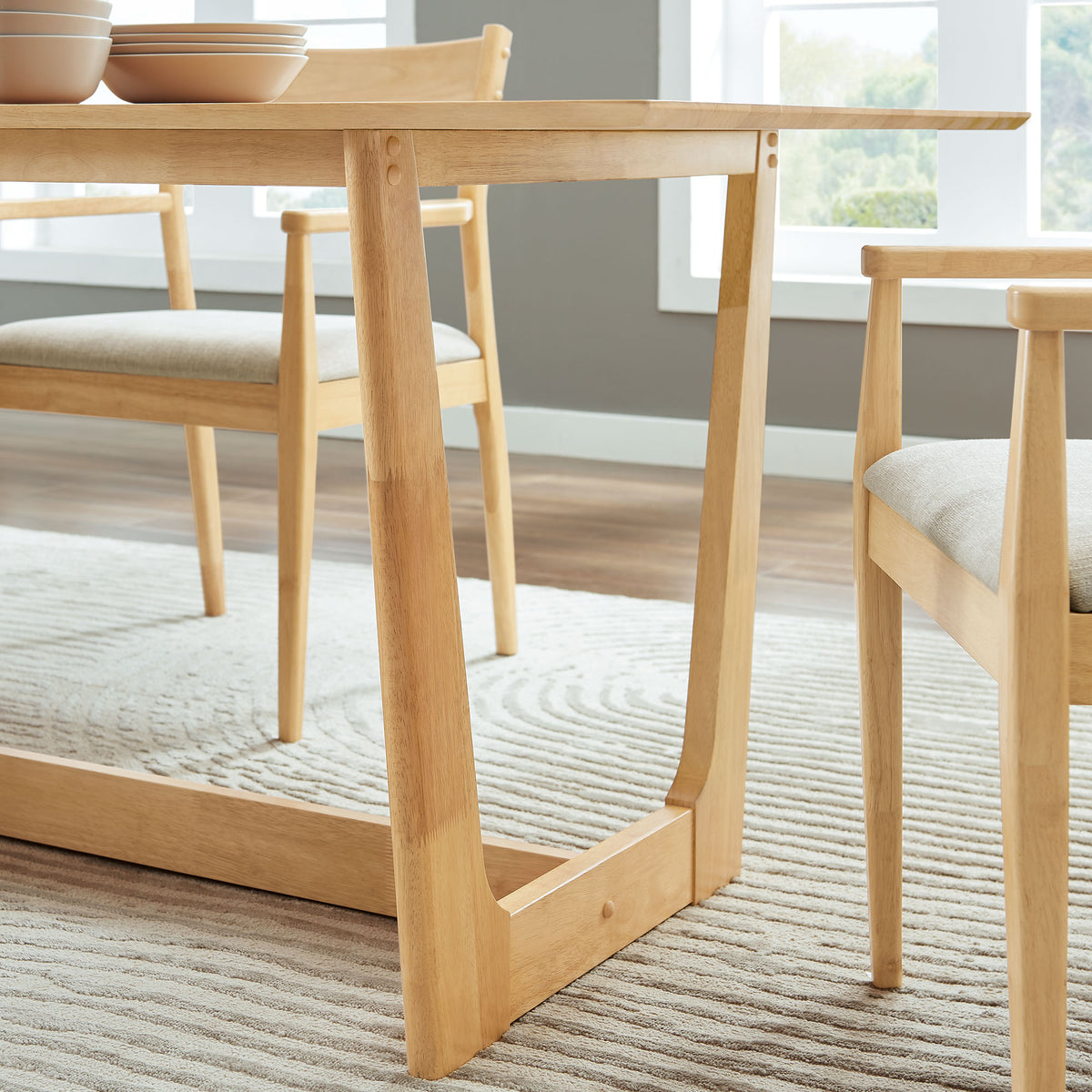Solara 71" Rectangle Wood Dining Table - Natural
