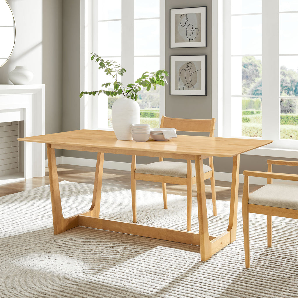 Solara 71" Rectangle Wood Dining Table - Natural